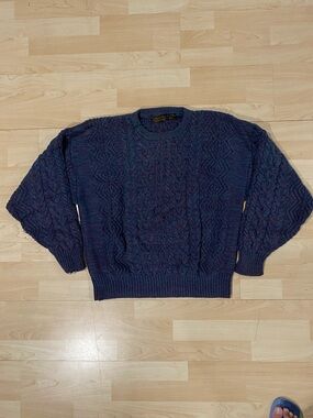 Vintage Eddie Bauer Cable Knit Sweater - Classic Crewneck